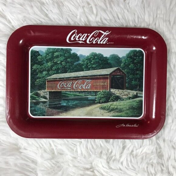 NWOT Set of 2 Vintage Coca-Cola Small Nostalgia Mailboxes + Bridge Tins - Picture 2 of 12